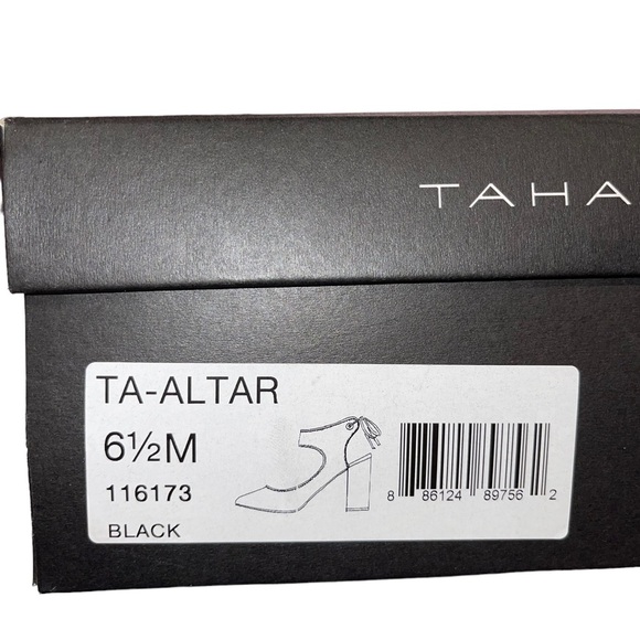 Tahari - black suede Sling-back pump - size 6.5 M - Picture 6 of 7